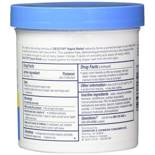  Desitin DESITIN Rapid Relief Creamy Jar, 16-Ounce (Pack of 4)