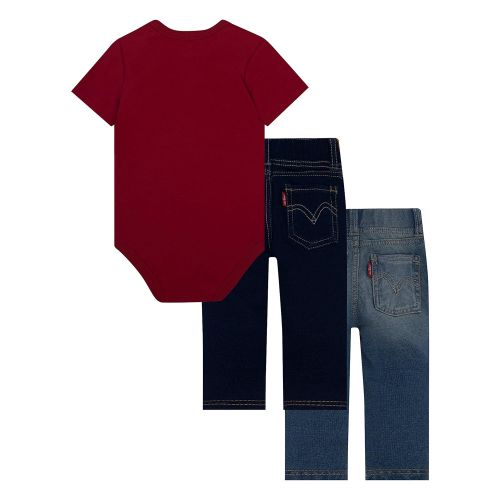 리바이스 Levi%27s Levis Baby Boys First 3-Piece Bodysuit and Leggings Gift Set