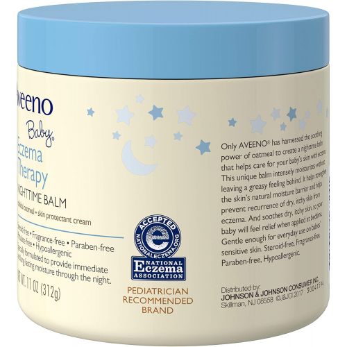  [아마존베스트]Aveeno Baby Eczema Therapy Nighttime Balm with Natural Colloidal Oatmeal for Eczema Relief, 11 oz.