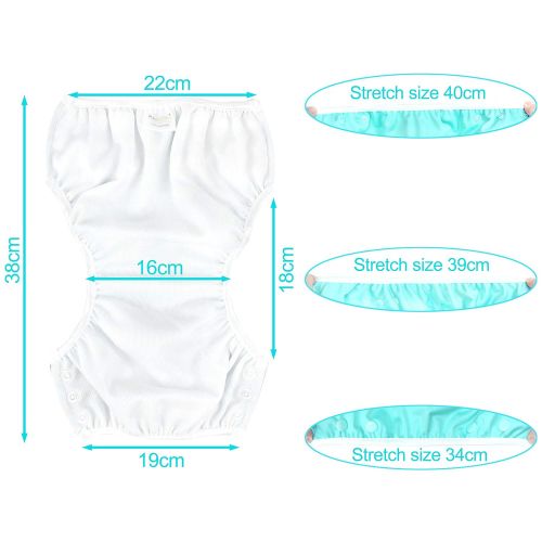  Wegreeco Baby & Toddler Snap One Size Adjustable Reusable Baby Swim Diaper (Fresh,Large,3 Pack)