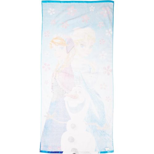  Jay Franco Disney Frozen Celebrate Summer Bath or Beach Cotton Towel. Anna, Elsa Olaf Print. Favorite Princess Characters From Hit Movie Frozen