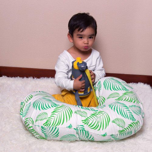  [아마존베스트]ALVABABY Nursing Pillow Cover Slipcover,100% Organic Cotton,Soft and Comfortable,Feathers Design,Maternity Breastfeeding Newborn Infant Feeding Cushion Cover,Baby Shower Gift ZT-CZ