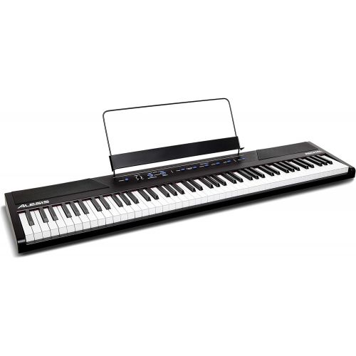  Alesis Recital 88-Key Beginner Digital Piano with Full-Size Semi-Weighted Keys and Power Supply