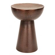 Deco 79 Metal Bronze Stool, 20 by 14-Inch