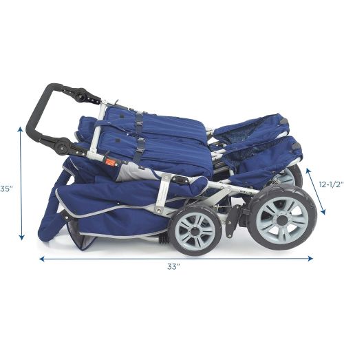  Angeles Infant Toddler SureStop Folding Commercial Bye-Bye Stroller (4-Passenger)