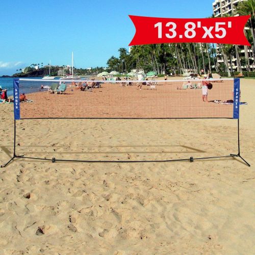  USA_BEST_SELLER 13.8x 5 Lightweight Portable Beach Training Badminton Net with Carrying Bag