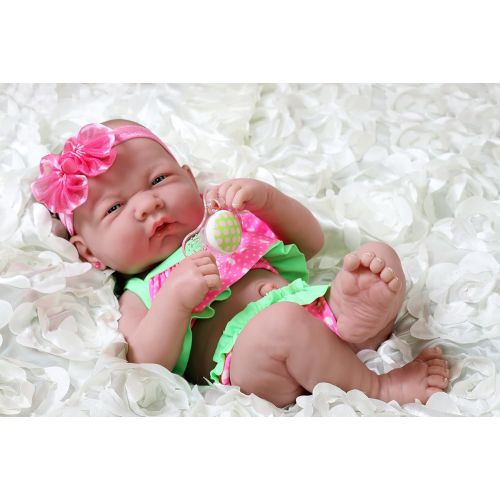  Doll-p Cute Baby Summer Girl with Bikini Realistic Looking Anatomically Correct Preemie Berenguer Newborn Reborn 14 Inches Alive Doll Accessories Fully Washable