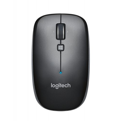 로지텍 Logitech M557 Bluetooth Mouse  Wireless Mouse with 1 Year Battery Life, Side-to-Side Scrolling, and Right or Left Hand Use with Apple Mac or Microsoft Windows Computers and Laptop