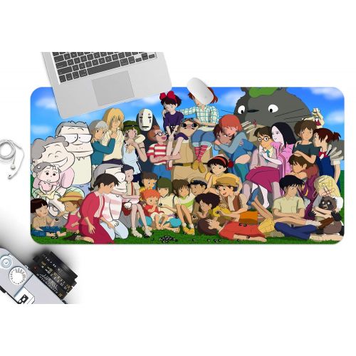  3D Spirited Away 613 Japan Anime Game Non-Slip Office Desk Mouse Mat Game AJ WALLPAPER US Angelia (W120cmxH60cm(47x24))