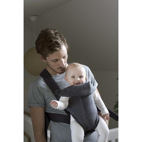  BabyBjoern Baby Carrier Mini in 3D Jersey - Dark Grey