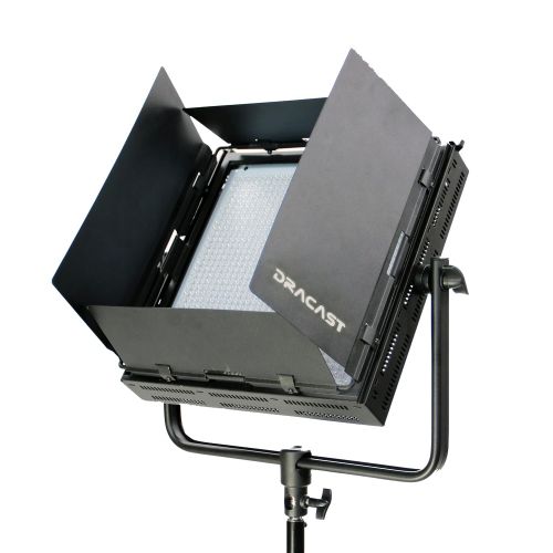  Dracast DR-LK-1x500-1x1000-DFX Studio 1 x LED500 and 1 LED1000 Kit, Daylight Flood with DMX Control (Black)