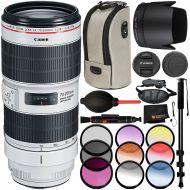 Canon EF 70-200mm f2.8L is III USM Lens - 8PC Accesory Bundle Includes 3PC Filter Kit (UV, CPL, FLD) + 6PC Graduated Color Filter Kit + 72 Full-Size Monopod + Padded HandWrist St