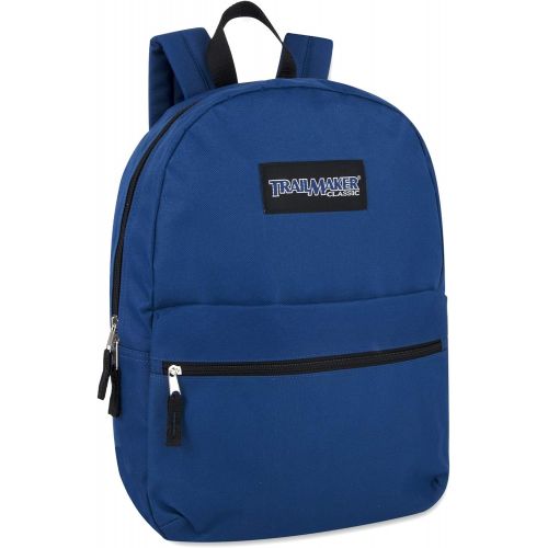  Trail maker 24 Pack- Classic 17 Inch Backpacks in Bulk Wholesale Back Packs for Boys and Girls