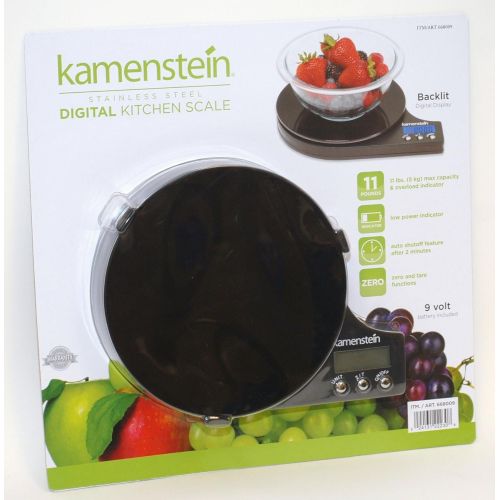 카먼스테인 Kamenstein Stainless Steel Digital Kitchen Scale (Black)