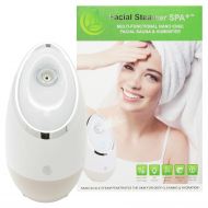Facial Steamer SPA+ by Microderm GLO BEST Nano Ionic Warm Mist, Home Face Sauna & Portable Humidifier Machine. Perfect for Deep Cleaning Pores, Blackhead Removal, Acne Treatment &