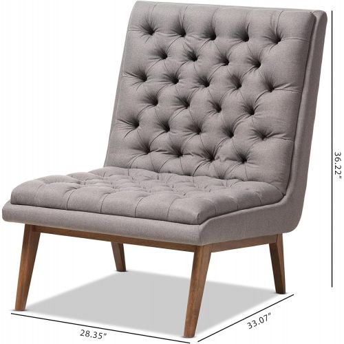  Baxton Studio 144-424-7935-AMZ Anabelle Chair, Grey