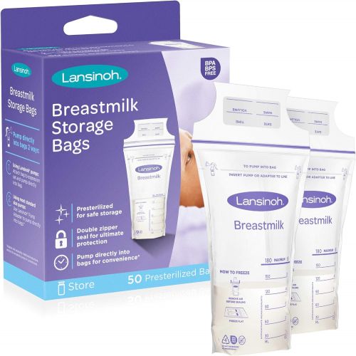 란시노 Lansinoh Breastmilk Storage Bags, 50 count