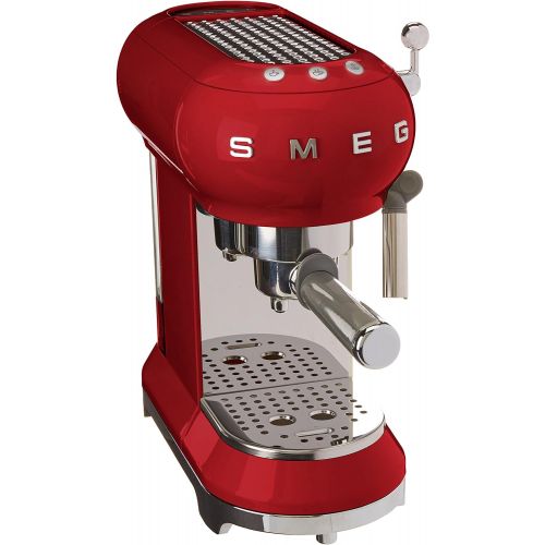 스메그 SMEG Espresso-Kaffeemaschine ECF01RDEU, 1350, Kunststoff, 1 Liter, rot