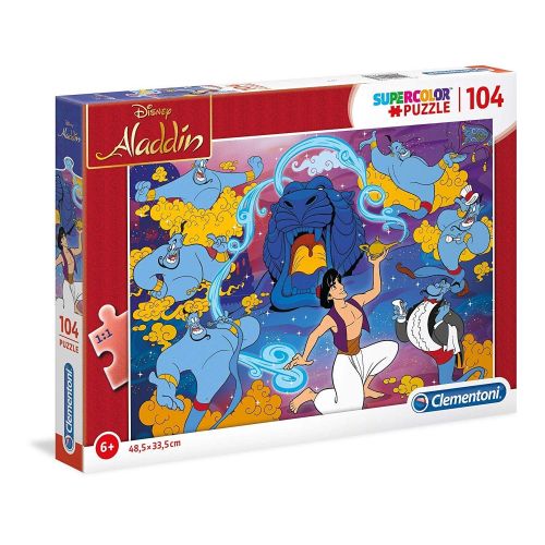  Clementoni 27283 27283-Supercolor Puzzle-Aladdin-104 Pieces, Multi-Coloured