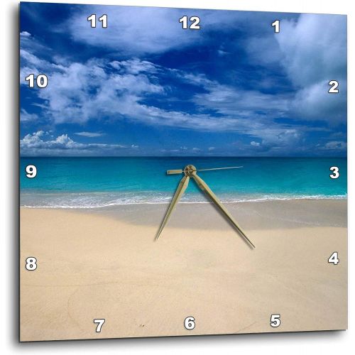  3dRose dpp_75597_3 Caribbean, Antigua, Tropical Beach Scenic-CA03 NWH0072-NIK Wheeler-Wall Clock, 15 by 15-Inch