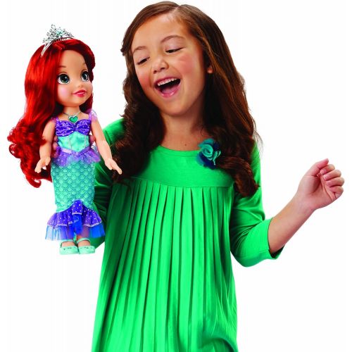 디즈니 Visit the Disney Princess Store Disney Princess Ariel Doll The Little Mermaid Sing & Shimmer Toddler Doll, Princess Ariel Sings Part of Your World When You Press Her Jeweled Necklace [Amazon Exclusive]
