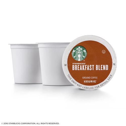 스타벅스 Starbucks Breakfast Blend Medium Roast Single Cup Coffee for Keurig Brewers, 6 Boxes of 10 (60 Total K-Cup pods)