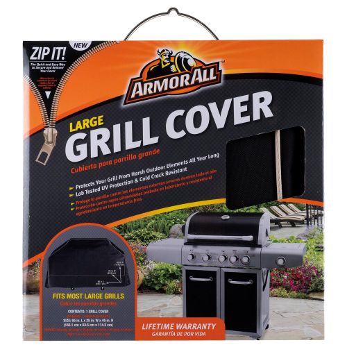  Armor All 07801AA 65 x 25 x 45 Grill Cover, Black