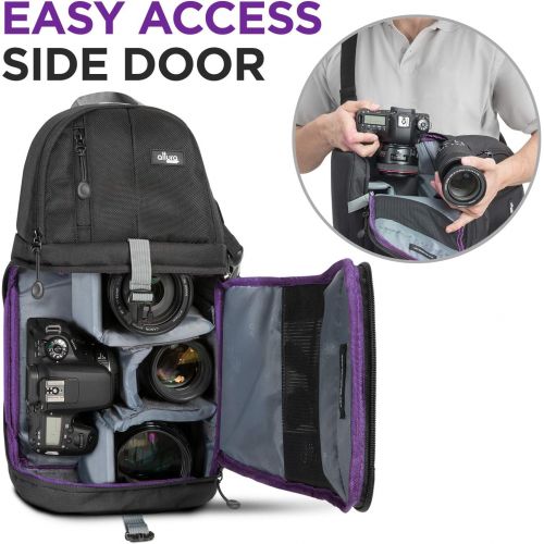  [아마존베스트]Altura Photo Camera Sling Backpack Bag for DSLR and Mirrorless Cameras (Canon Nikon Sony Pentax)