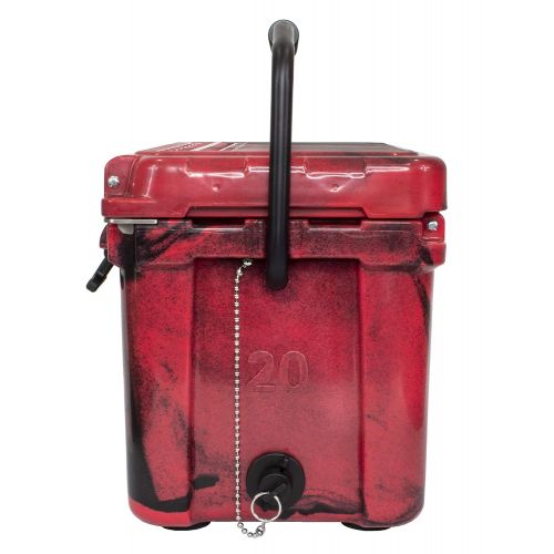  Frosted Frog Red Camo 20 Quart Ice Chest Heavy Duty High Performance Roto-Molded Commercial Grade Insulated Cooler