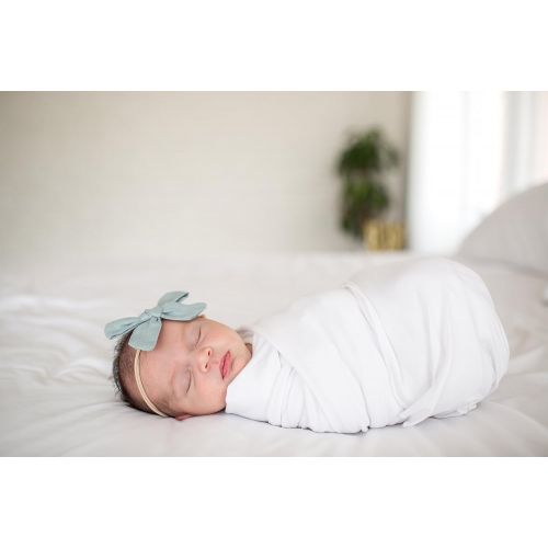  Large Premium Knit Baby Swaddle Receiving BlanketDove by Copper Pearl