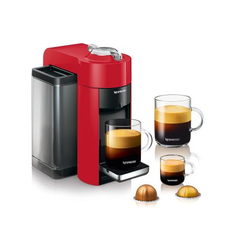 네스프레소 Nespresso by DeLonghi ENV135R Coffee and Espresso Machine by DeLonghi, Red