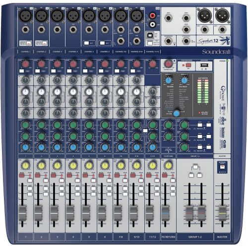  Soundcraft Signature 12 Analog 12-Channel Mixer with Onboard Lexicon Effects