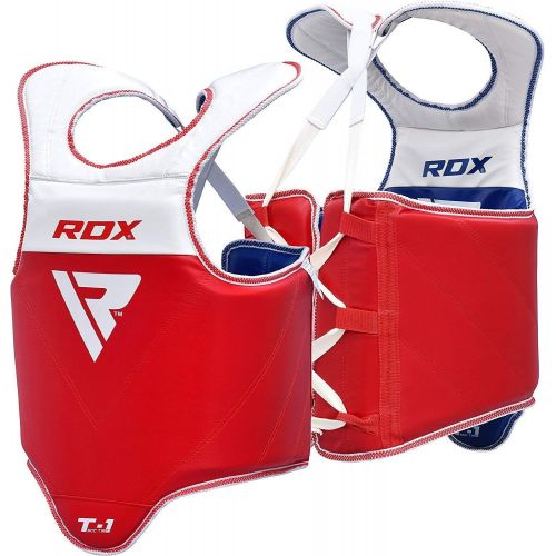  RDX TKD Chest Guard Boxing MMA Body Protector WTF Reversible Martial Arts Taekwondo Rib Shield Armour Training Kickboxing Target