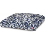 Navy Blue French Quarter Indoor Outdoor Pet Dog Bed with Removable Washable Cover by Majestic Pet Products