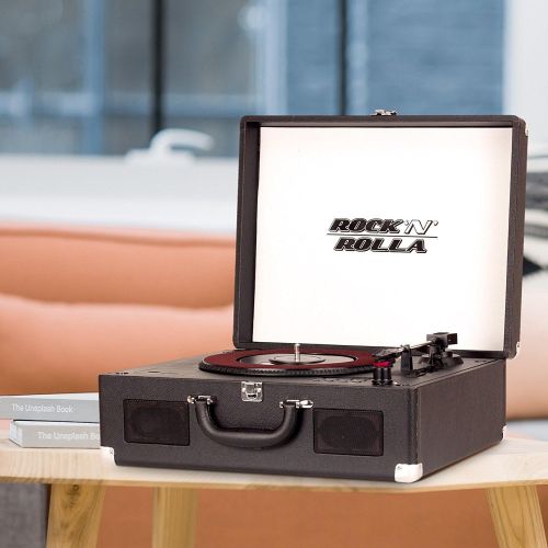 크로슬리 Rock N Rolla XL - Portable Bluetooth USB Vinyl Record and CD Player Turntable - Beige