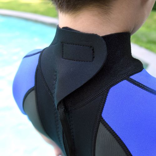  Ivation Kids Wetsuit - 3mm Thickness Premium Neoprene Short Youth Swim Wet Suit  Back Zipper Assist & Full UV Sun Protection