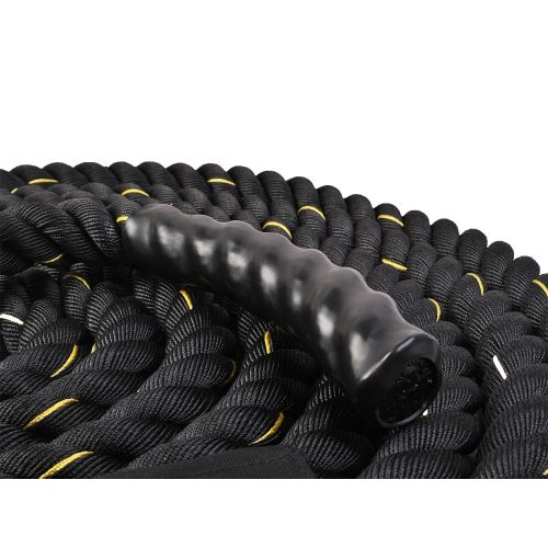 핑 Pingkay Comie 1.5 30ft Black Poly Dacron Battle Rope Exercise Workout Strength Training Rope Undulation Rope Fitness