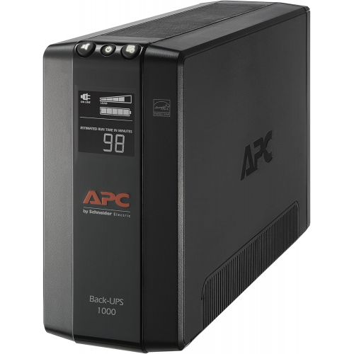  APC UPS Battery Backup & Surge Protector with AVR, 1500VA, APC Back-UPS Pro (BX1500M)
