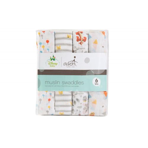  Aden by aden + anais aden + anais Disney Classic Swaddle Baby Blanket; 100% Cotton Muslin; Large 44 X 44 inch;...