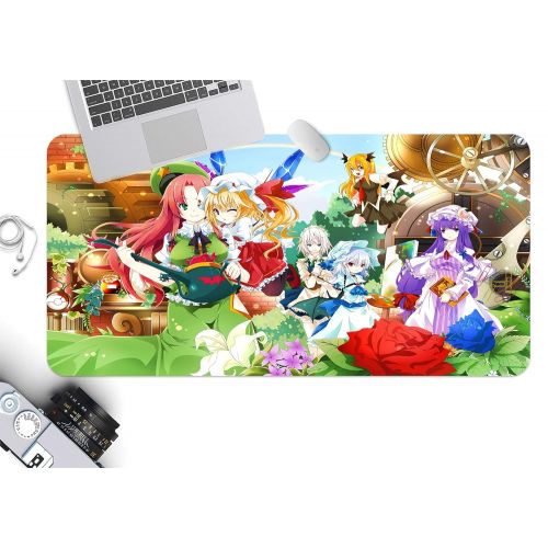  3D Cartoon Characters Aggregate 522 Japan Anime Game Non-Slip Office Desk Mouse Mat Game AJ WALLPAPER US Angelia (W120cmxH60cm(47x24))