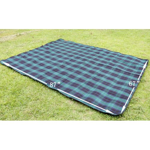  HappyPicnic Waterproof Picnic Blanket Extra Large 87 X 67, Oversized Sand Proof Beach Mat, Handy Portable Picnic Rug for Outdoor Lawn Park or Camping