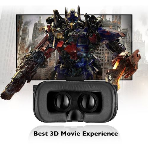 DESTEK V2 Virtual Reality Headset for Immersive 360° 3D VideosGames in iPhone & Android Smartphones with 4-5.7 inch Screen