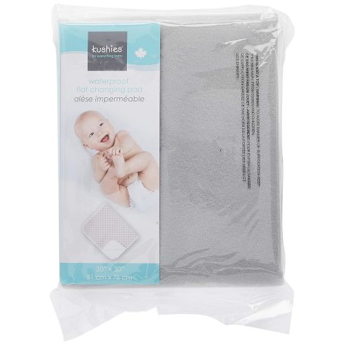  Kushies Deluxe Waterproof Changing Pad Liners - 20 x 30 inches Baby Changing Table Pad Covers - Baby Changing Pads in Grey - Diaper Changing Pad Cover Waterproof for Changing Stati