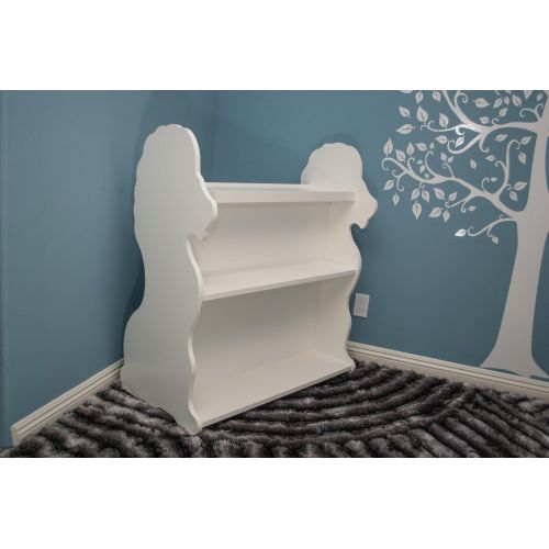  Ace Baby Furniture Lion Mobile Double-Sided Bookcase, White