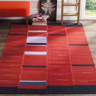 Safavieh Kilim Collection KLM814A Hand Woven Red Premium Wool Area Rug (8 x 10)