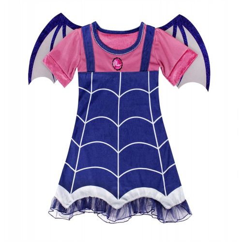  AmzBarley Little Girls Vampire Costume Boo-Tiful Pullover Dress up Dresses 2-11 Years