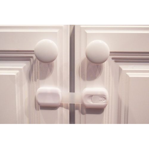  Best Baby Safe Multi-Purpose, Adjustable Child Safety Locks - White (8 Pack) Latches With 3M Adhesive to Baby...