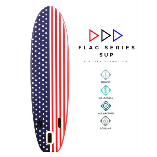  Roc USA American Flag Series Inflatable Stand Up Paddle Board SUP | iSUP Paddle Boards Include Paddle, Pump, Leash, Non-Slip Deck, Travel Backpack and SUP Accessories | for Youth & Adu