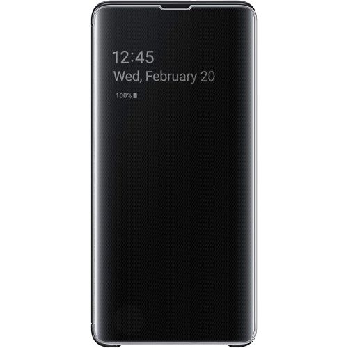 삼성 Samsung Galaxy S10+ S-View Flip Case, Black, Model:EF-ZG975CBEGUS