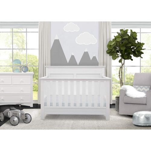  Serta Fall River 4-in-1 Convertible Baby Crib, Grey